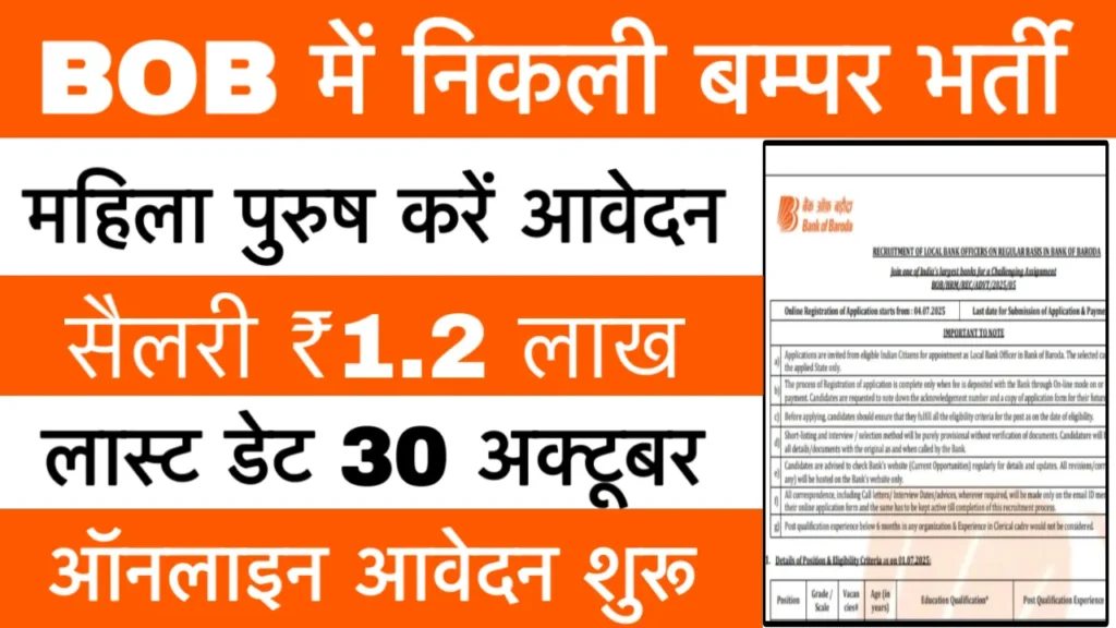 BOB Credit Analyst Vacancy