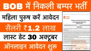 BOB Credit Analyst Vacancy