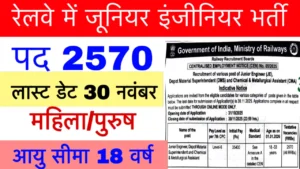 RRB JE Recruitment 2025